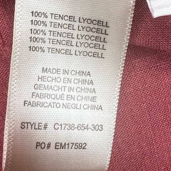 Anthropologie Cloth & Stone Womens Rose Button-Up Peplum Shirt W/Frayed Hem XS - Picture 3 of 14